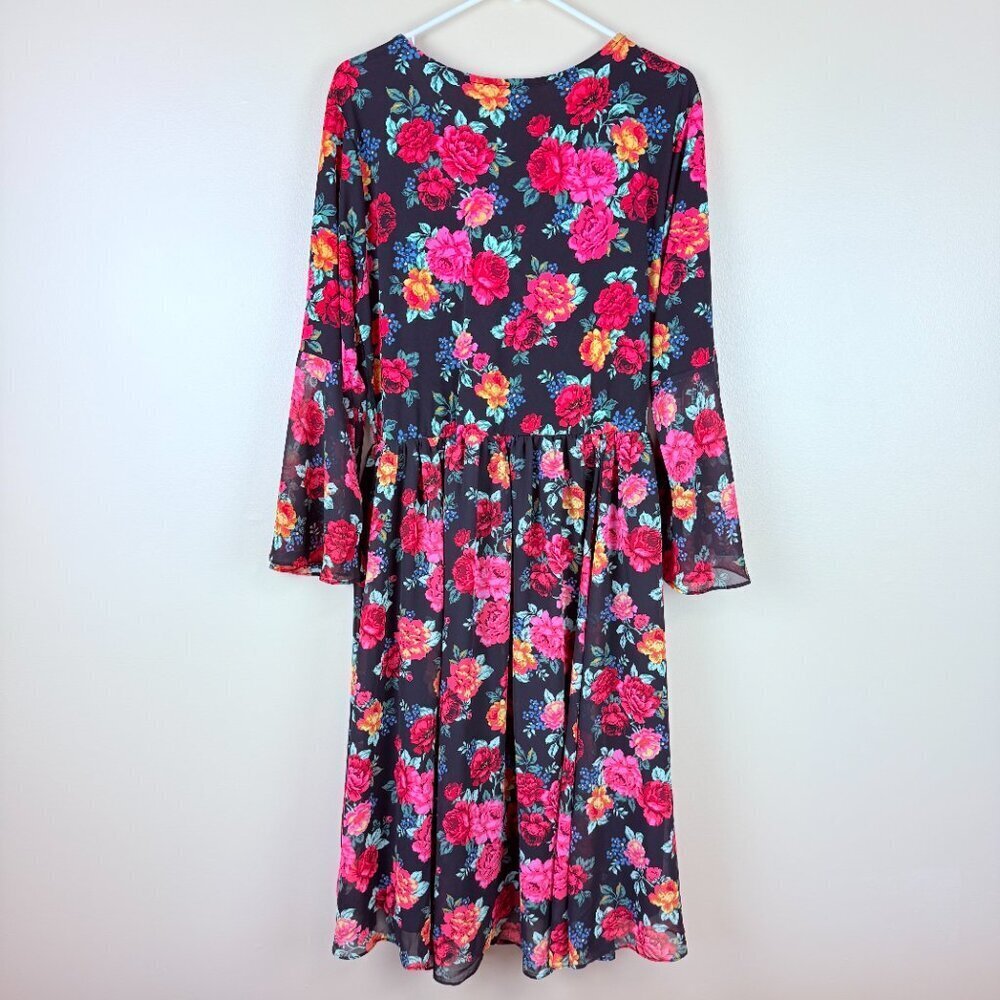 NWT Torrid Fit & Flare Floral Print Midi Dress Size 2X / Torrid 2 - Picture 4 of 13